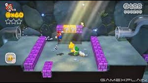 Super Mario 3D World Gameplay [World 1-2 Koopa Troopa Cave]