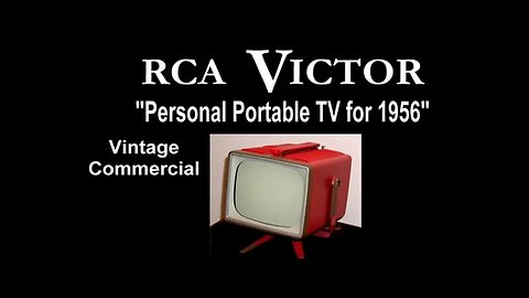1956 RCA PERSONAL TV a vacuum tube portable television, 8 inch Picture, Commercial