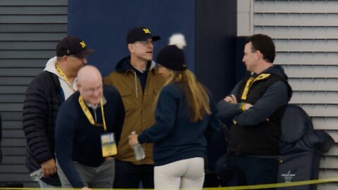 Mic'd Up: Jim Harbaugh At Michigan Pro Day | LA Chargers