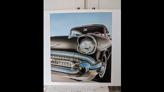 57 chevy and 69 bronco airbrush pictures