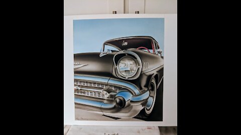 57 chevy and 69 bronco airbrush pictures