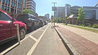 Northeastern University 4K Boston Bike Lanes - Which ones? Left or right? Campus Vlog Tour Living