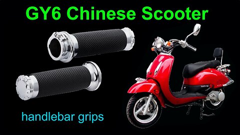 Installing new handlebar grips on a 150cc GY6 Chinese scooter