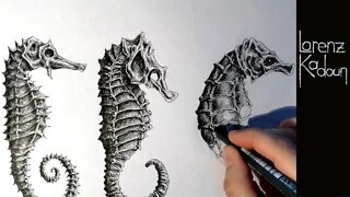 Drawing Real Life Aliens in my Sketchbook! PEN AND INK