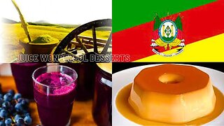 Typical desserts and juices served in the state of Rio Grande do Sul.