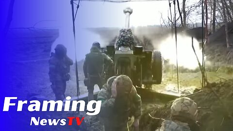 Tentara Ukraina menembakkan howitzer ke infanteri Rusia di dekat Bakhmut