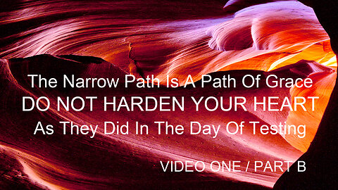 The Narrow Path Is A Path Of Grace - Video One / Part B