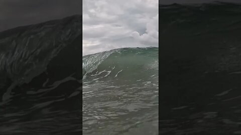 Slow mo waves with epic music.