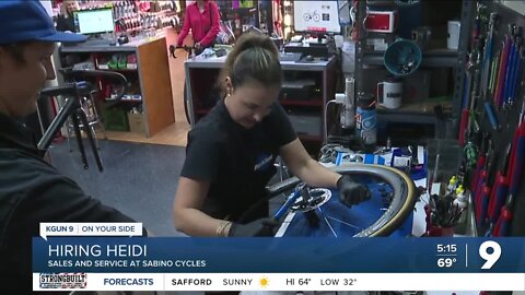 Hiring Heidi: El Tour coming back to Tucson, Heidi helps with bike repair