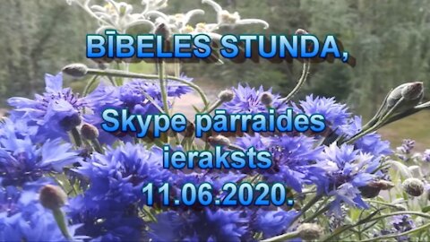 Bībeles stunda Skype, videoieraksts 11.06.2020.