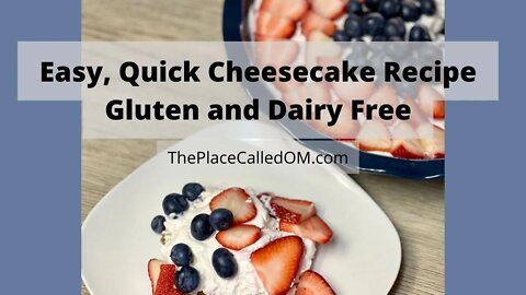 Easy, Quick Cheesecake Recipe | Gluten Free, Dairy Free