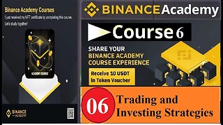 Binance Academy Course 6 Trading & Investing Strategies Quiz Answers Beginner Track || Binance NFT