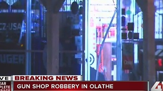 Thieves rip door off Olathe Gun Shop to steal numerous weapons
