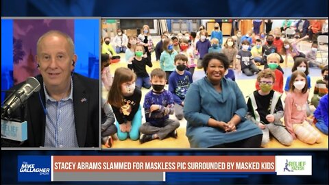 Stacey Abrams is being slammed for her maskless photo surrounded by masked kids