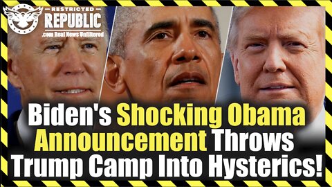 Biden’s Shocking Obama Announcement Throws Trump Camp Into Hysterics!