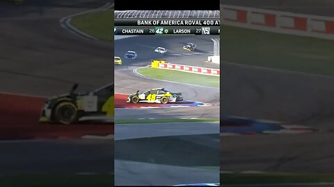 2018 Roval madness! Jimmie Johnson takes out MTJ! #racing #wreck