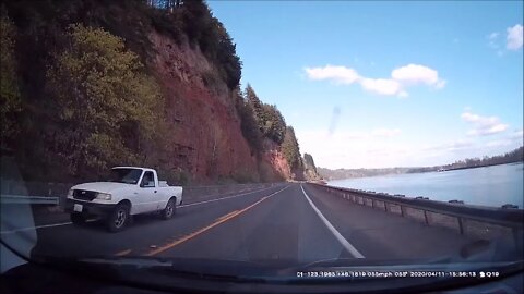 Ride Along with Q #14 Cathlemet WA to I-5 to I-205 to I-84 - 04/11/20 - Video by Q Madp