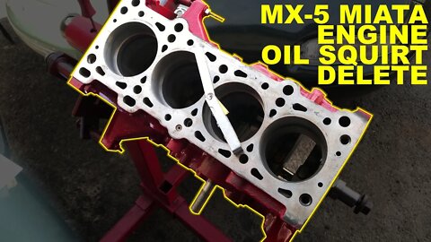 Mazda Miata MX-5 BP engine oil squirter delete & Thrust washer for high HP build.