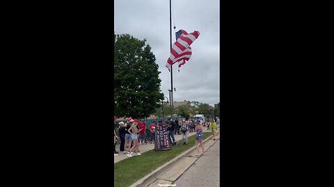 Many voters here today in Racine, Wisconsin !!!