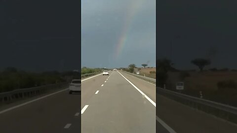 POV - BUS TRAVEL and a strange rainbow