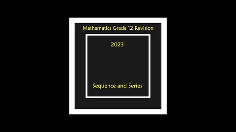 Quadratic number pattern Q1.1.1 Grade 12 Mathematics Revision