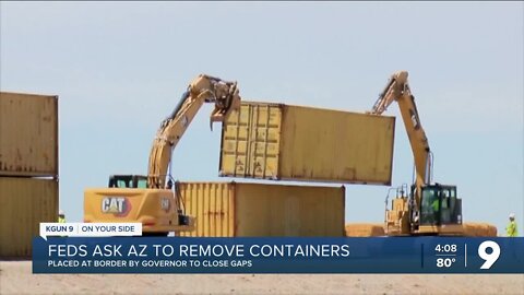 US government tells Arizona to remove border containers