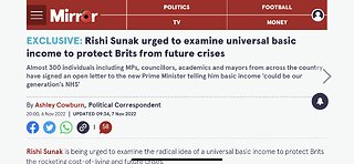 Rishy Sunak urged to look at UBI to protect Brits! Central banks may need bailing out?