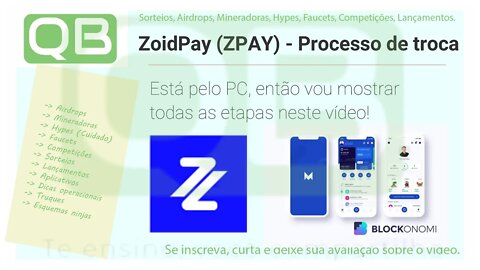 Transferindo ZoidPay da rede Blockchain TomoChain para para a nova Blockchain Elrond (Desktop)