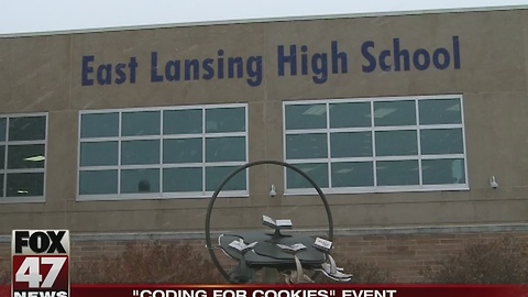 East Lansing High School students host Coding and Cookies