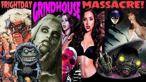 Short Clip- GRINDHOUSE Massacre! 80's & 90's sci-fi horror exploitation movies