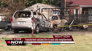 Transformer catching fire blamed for one of the numerous fires that hit Detroit overnight