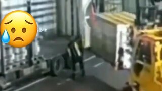 Man SQUISHED By a Forklift....Be Safe at Work!