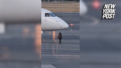 Woman arrested for running on tarmac to catch plane