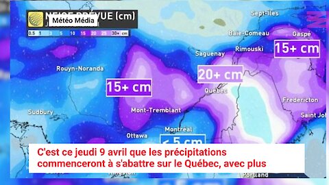 Une surprenante tempête de neige et de pluie va frapper le Québec cette semaine