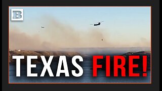 Texas Fire! Helicopters Work to Put Out Blaze Threatening to Engulf Town of Sanford