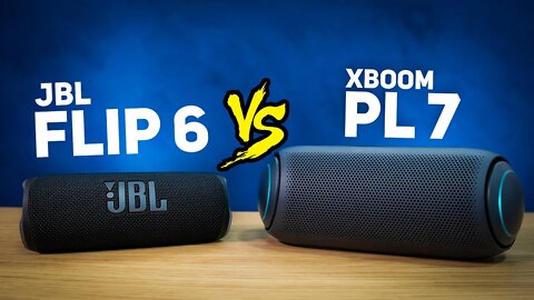 JBL Flip 6 vs LG XBOOM PL7 | COMPARATIVO COMPLETO!