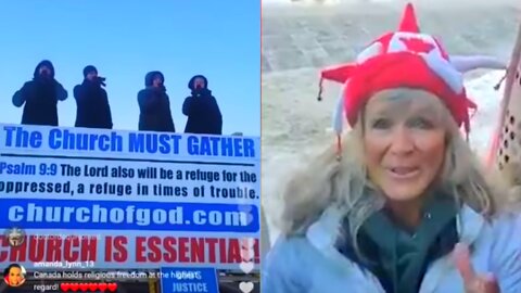 Canadian Trucker Protest Sings 'Amazing Grace' At US Border
