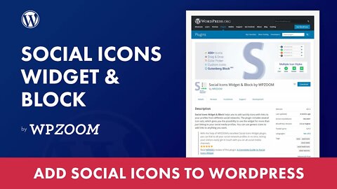 How to Add Social Media Icons to a WordPress Website - Social Icons Plugin by WPZOOM