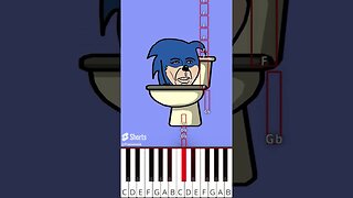 skibidi toilet (@damnseconds) animation version - Octave Piano Tutorial