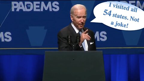 Biden Claims He Visited 54 States (host K-von cringes)