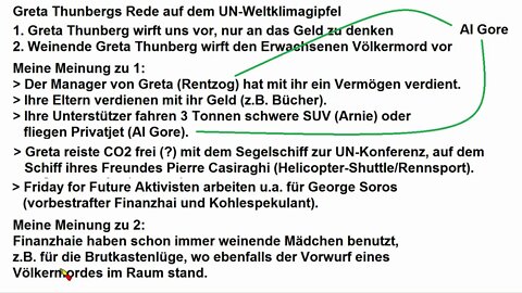 Klimaschwindel ► Greta Thunberg Rede vor der UN