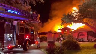 House catches fire in neighborhood, burns to the ground