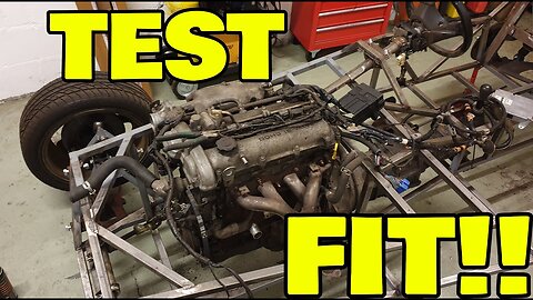 ENGINE IS IN! - Locost 7 Kit Car FULL BUILD!! - Episode 26