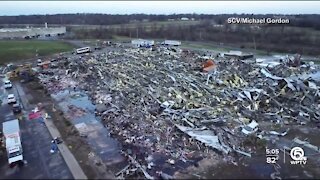 Kentucky tornado death toll in dozens; less than feared at factory