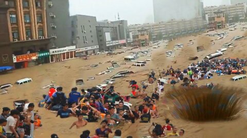 PEOPLE ARE BEING SAVED , SEVERE STORM IN EUROPE CAUSES FLOODING IN SPAIN.