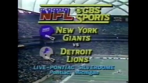 1982-11-25 New York Giants vs Detroit Lions