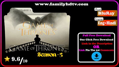 Game of Thrones (Season 5) (2015) Full Free Complete Download [18+] Dual Audio {Hindi ORG 2.0 – 5.1 English With Subtitles} BluRay