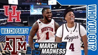 Houston Cougars vs Texas A&M Aggies | Play by Play Stream | NCAA RD32