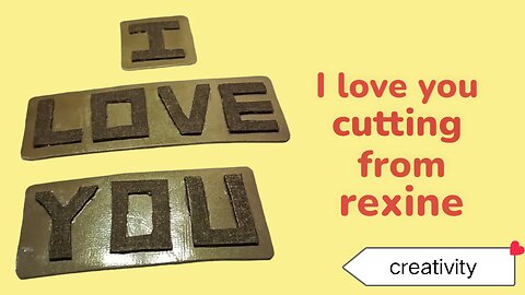 Greeting card writing from rexine #greetingcard #creativity #handmade
