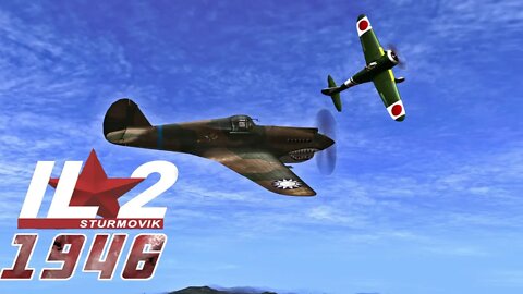 P-40B Vs. Ki-27 'Nate' | 1V1 Gunfight | Flying Tigers | IL-2 1946 |